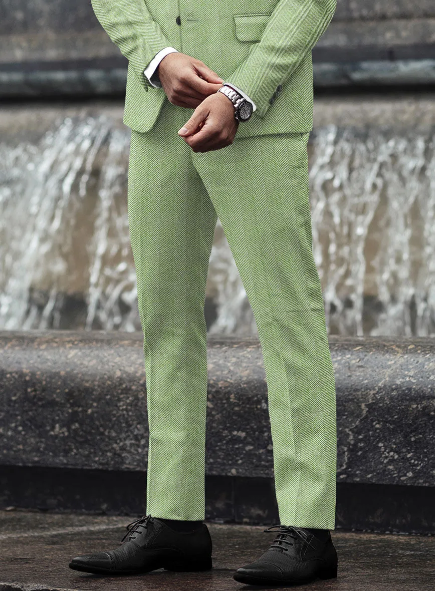 Sartori Celemente Green Herringbone Soft Tweed Suit