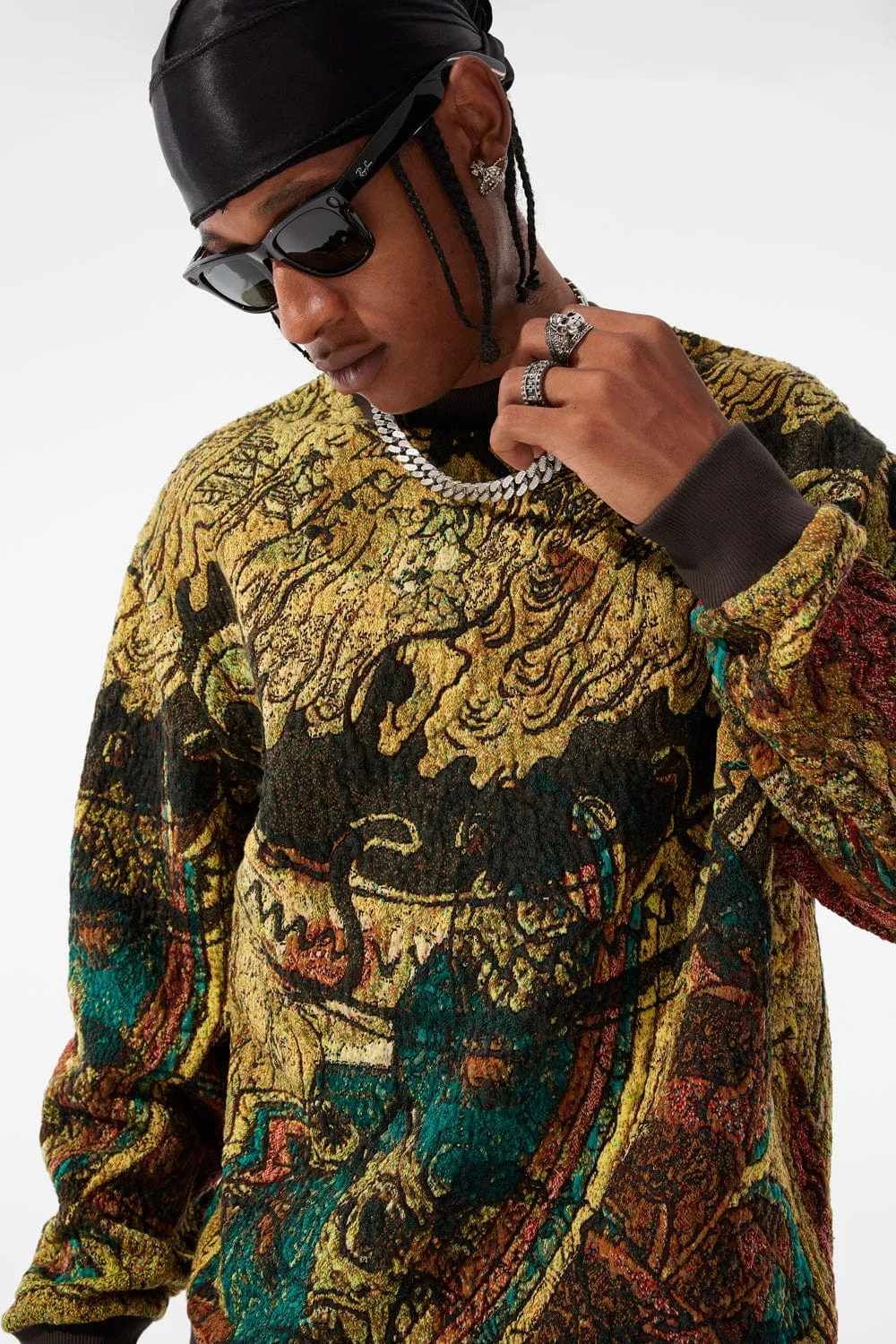 Silk Road Crewneck Sweater (Catfish)