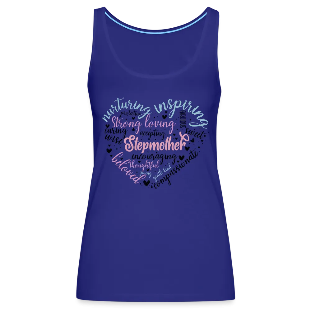 Stepmother Word Art Heart Women’s Premium Tank Top