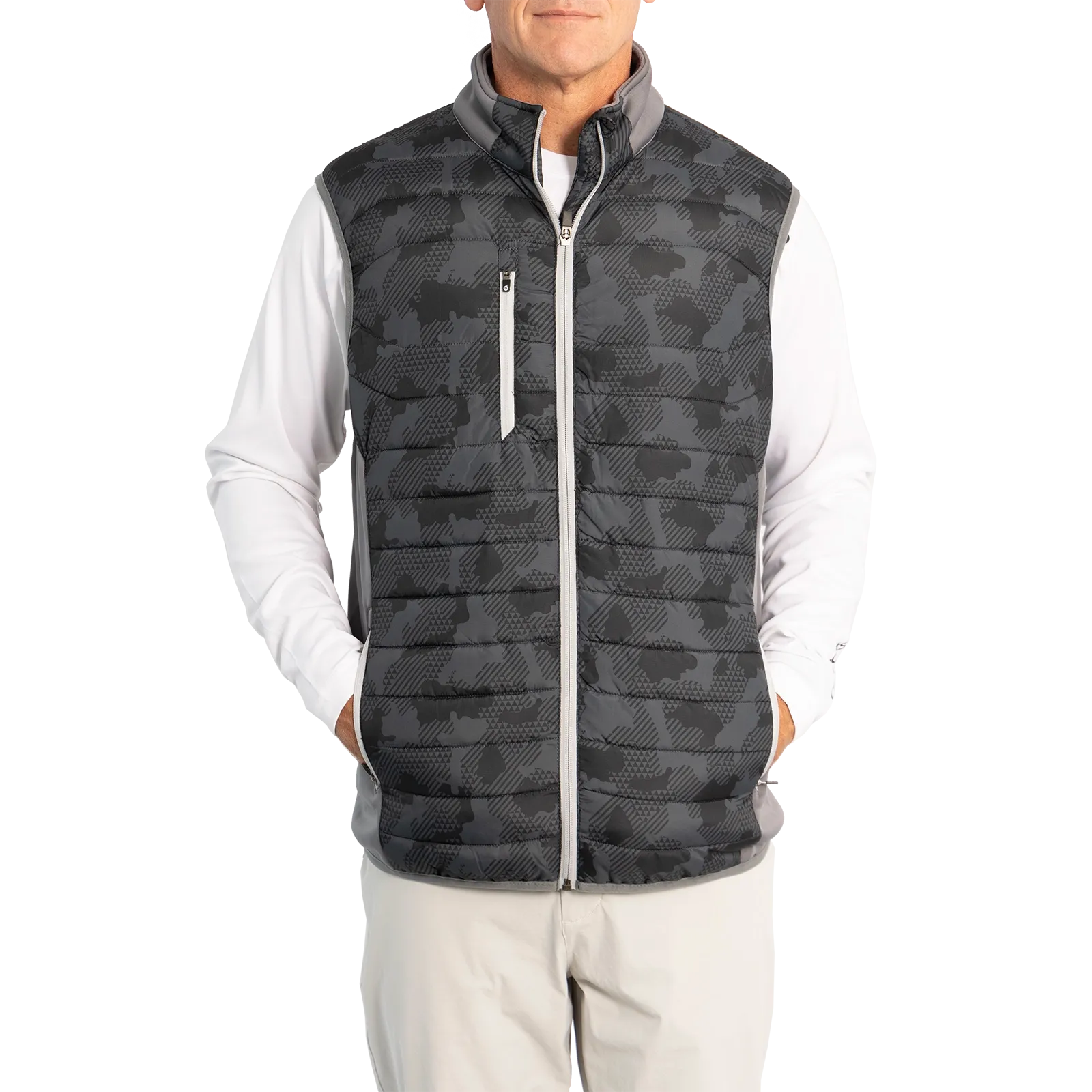 Sunderland Anton Padded Stretch Panel Performance Golf Gilet - Black Camo