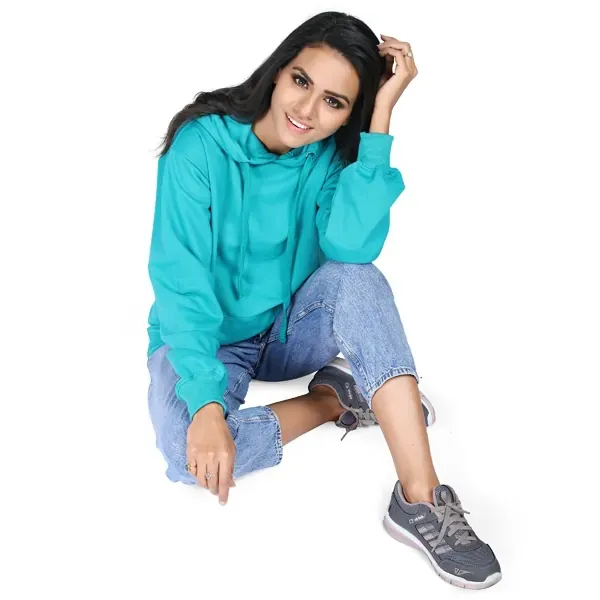 SXV Plain Solid Sweatshirt Hoodie For Women (TOURQUISE BLUE)