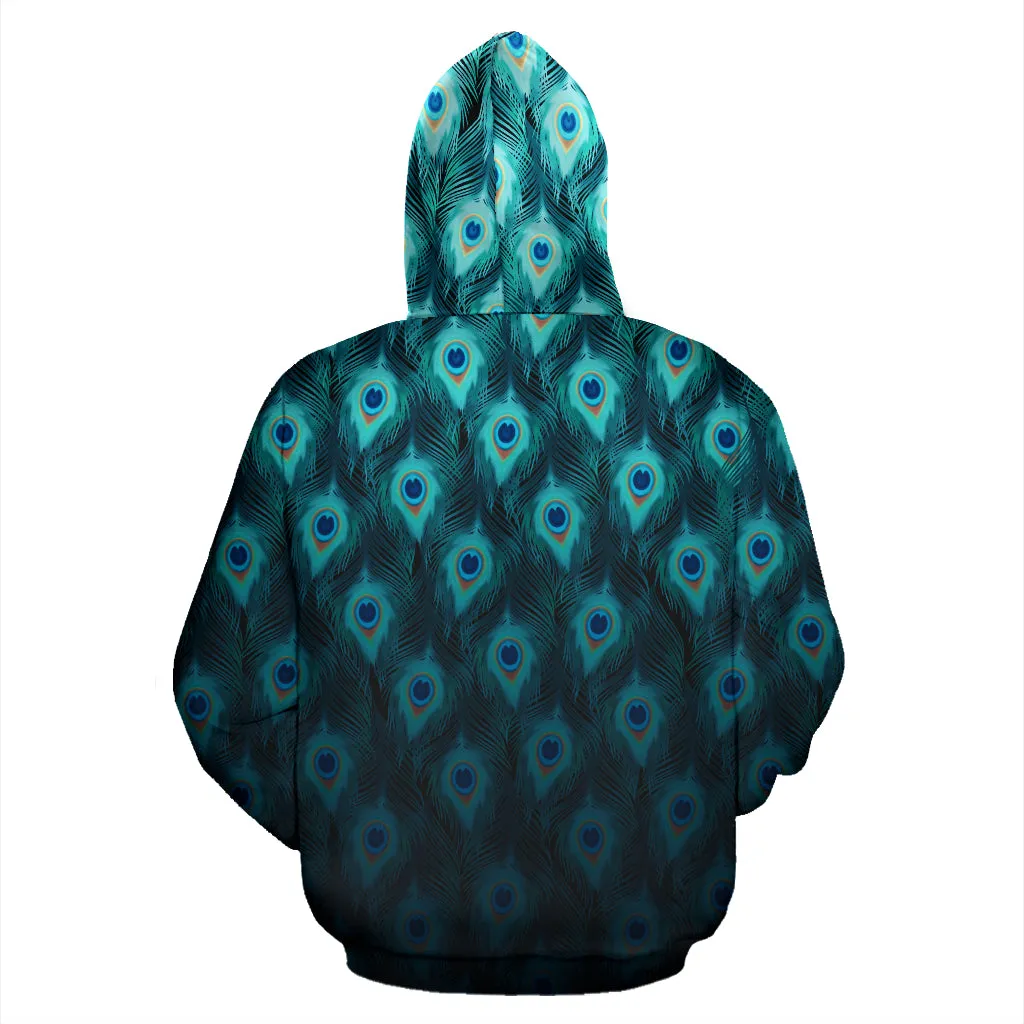 Trippy Peacock Feathers | Hoodie | Mandalazed