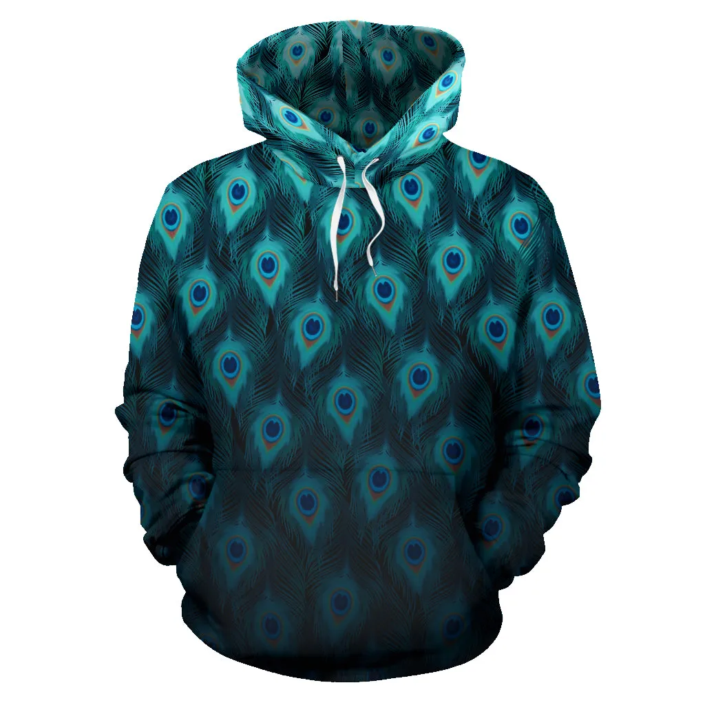 Trippy Peacock Feathers | Hoodie | Mandalazed