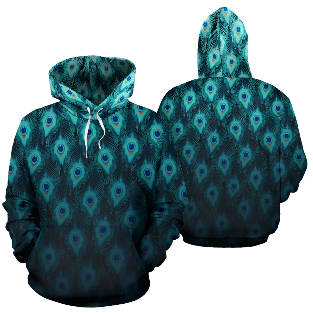 Trippy Peacock Feathers | Hoodie | Mandalazed