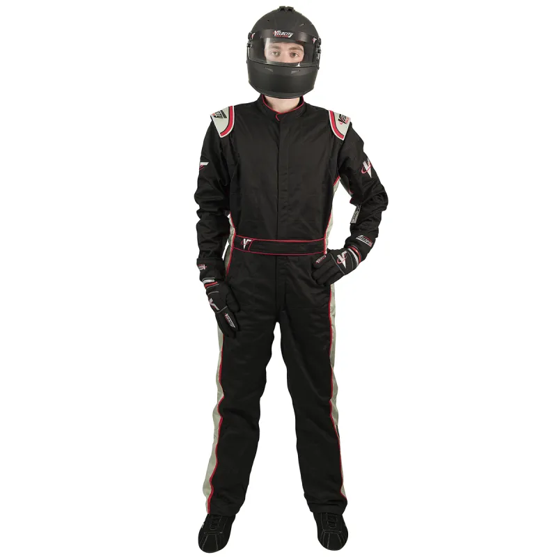 Velocity 5 Race Suit - Black/Silver