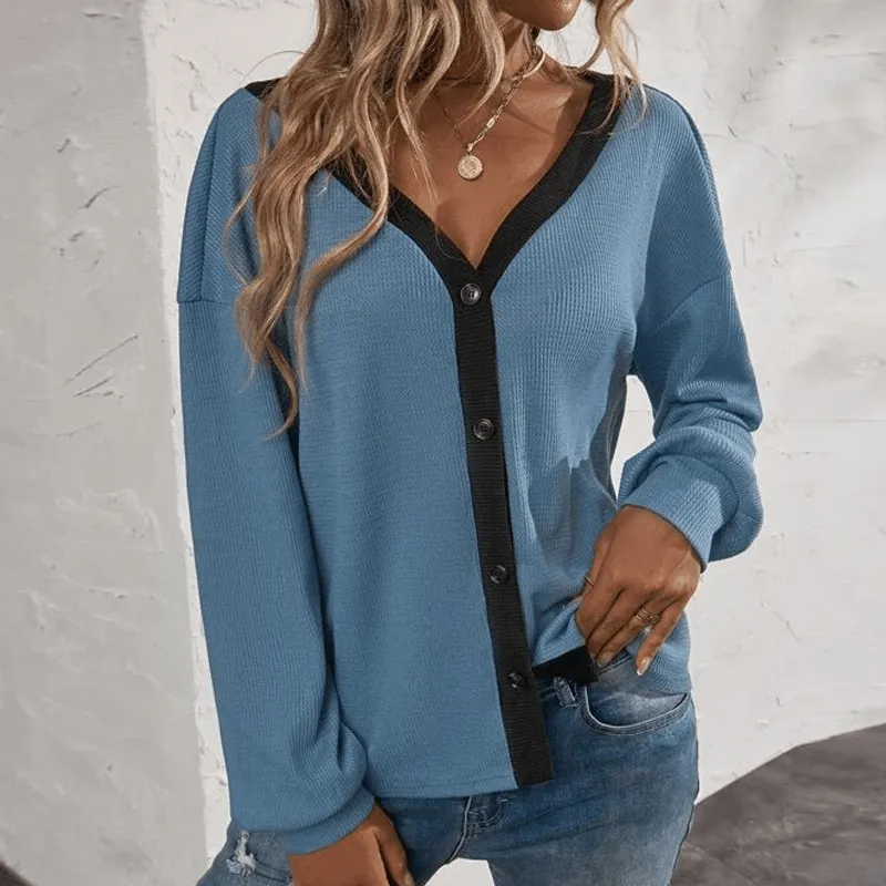 Women's V-Neck Cropped Cardigan Sweaters