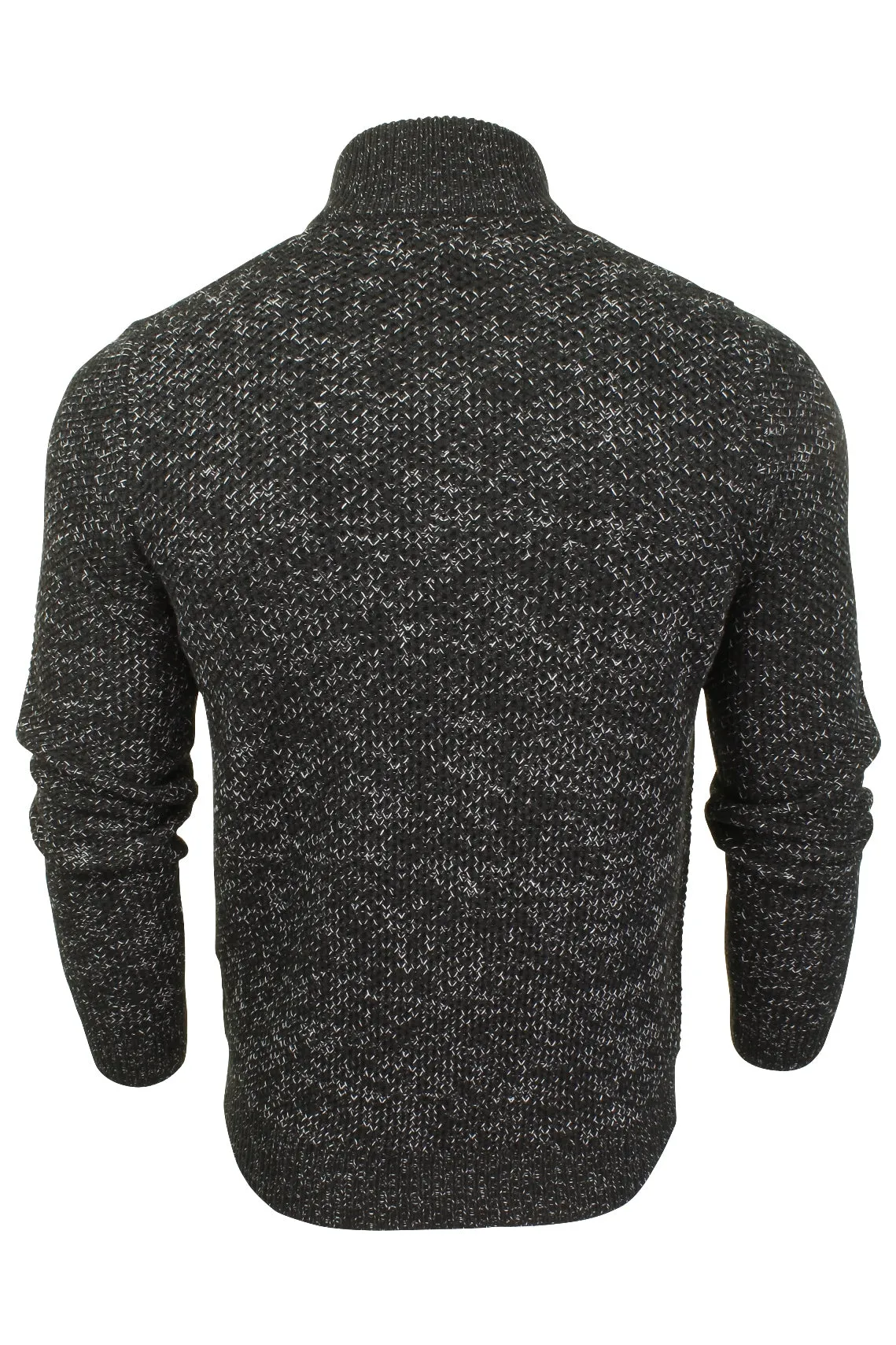 Xact Mens Wool Blend Quality Fleck Jumper 3 Button