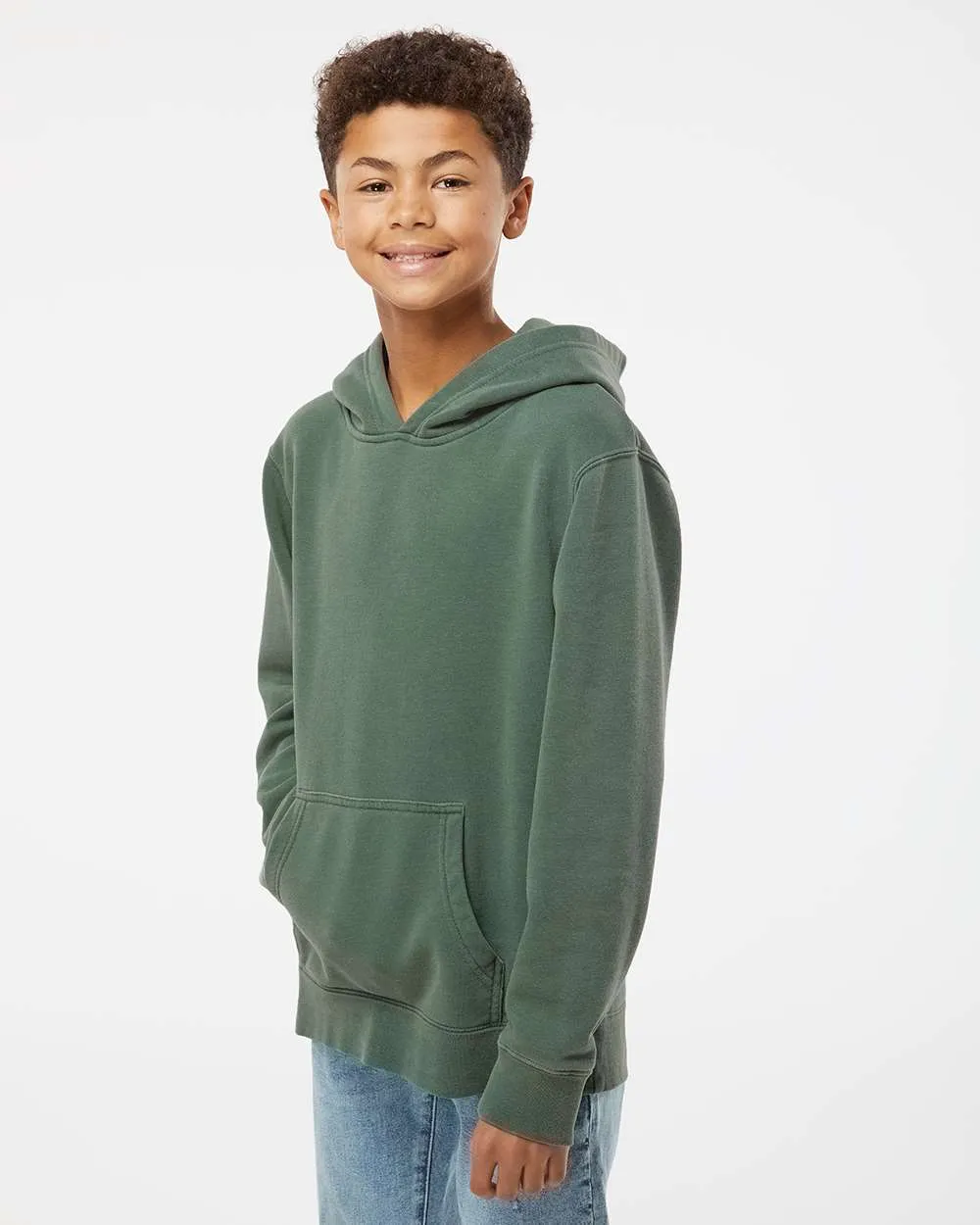 Youth Midweight Pigment Dyed Hooded Pullover